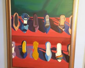 How cute would this be in a boutique!   Oil on canvas by Frankie McLemore