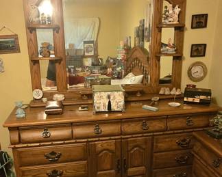 Oak Dresser with Mirror