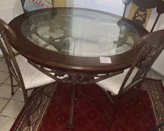 VERY NICE 5pc. IRON DINETTE SET