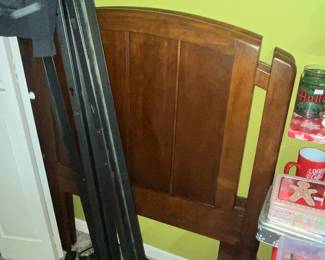 PAIR OF SOLID WOOD TWIN HEADBOARDS & FRAMES
