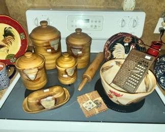 WONDERFUL SANGO "SPLASH" STONEWARE CANNISTER SET