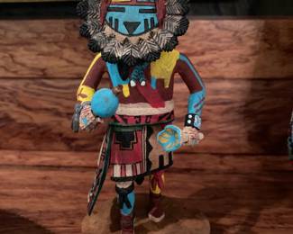 Hopi beaded Kachina signed Joe Duwgenie