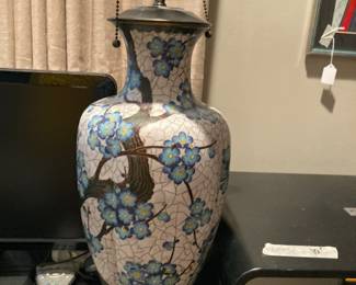 Handsome 1920's cherry blossom lamp