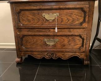 one of two low 2 drawer chest, Baker Furniture