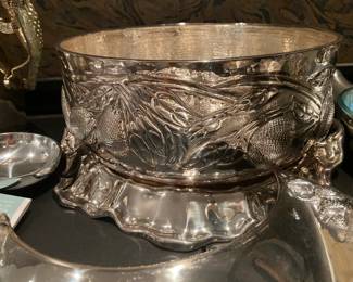 Large Castillo Handmade punch bowl with undertray