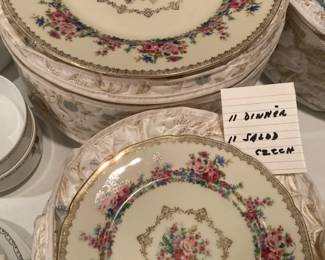 Czech made china dinner plates & salad plates