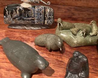 Inuit carved art figures