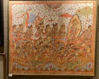 Framed original Bali art
