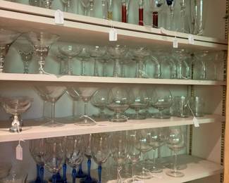 Some stemmed glasses