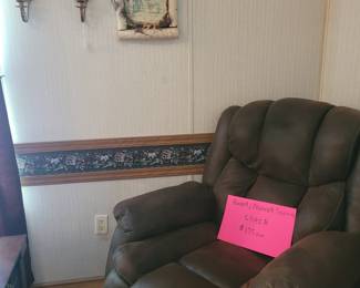 One of 2 lounge chairs