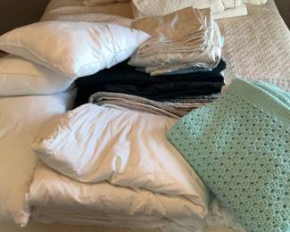 Down comforter, bedspread, pillows, and more
