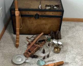 Trunk And Some Vintage Items.