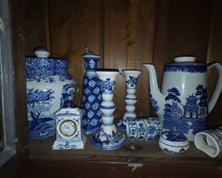 Lots of the Blue on white Pieces, Including Delft, Windsor, 