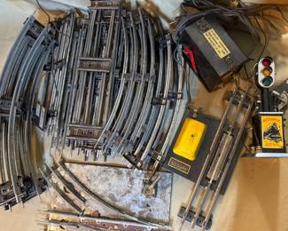 Marx Train Transformer, Railroad Train Block Signal, Switch Parts Tracks