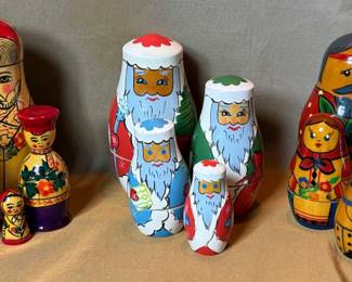 Matryoshka dolls or Russian Nesting Dolls Three Sets