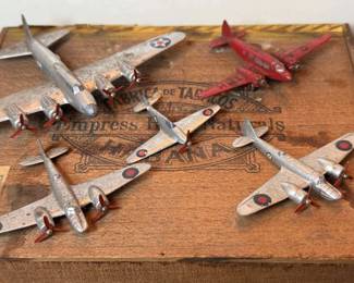 Five Dinky Toys Model Airplanes
