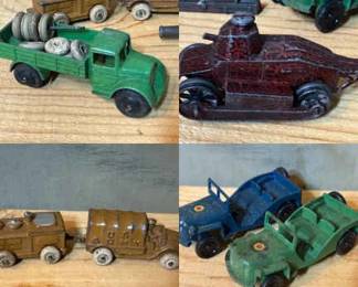 Dinky Toys, Tootsie Military Trucks Plastic Jeeps
