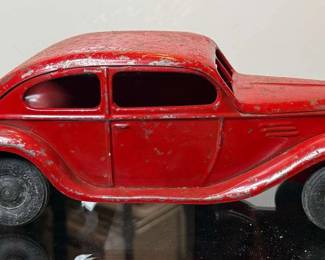 Kingsbury Lincoln Zephyr Windup Pressed Steel Sedan Car