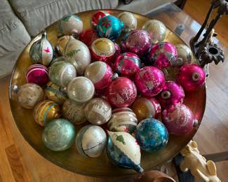 Vintage Mercury Glass Christmas Ornaments 