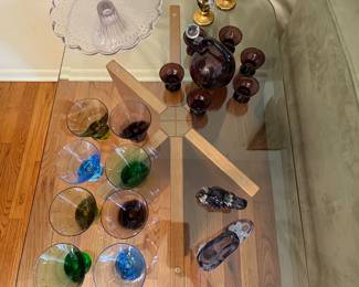 Colorful Glass Barware & Tableware 