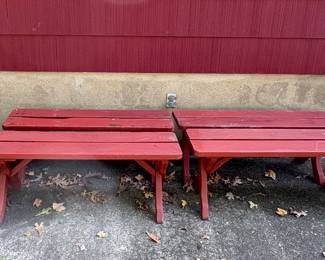Redwood Picnic Benches 