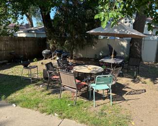 YARD TABLES AND CHAIRS