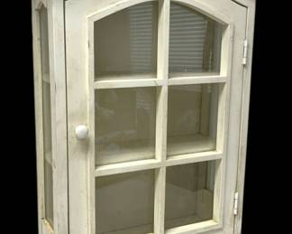 White Wood GlassFront Miniatures Cabinet