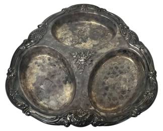 Victorian SilverPlated 3Section Dish