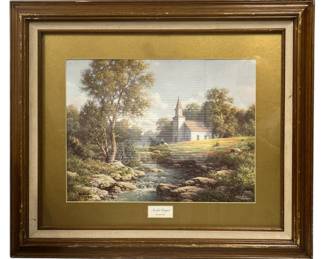 Sunday Chapel by Lee Dubin, Framed