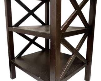Dark Wood 3Tier Shelf Stand