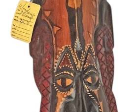 Tall Triangular Carved Tribal Mask