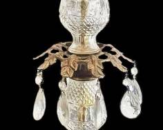 Vintage Brass Crystal Table Lamp