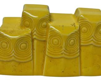 Vintage Harvest Gold Owl Butter Dish
