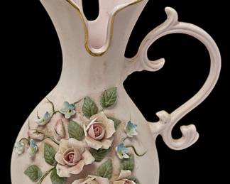 Lefton Hand Painted Capodimonte Ewer