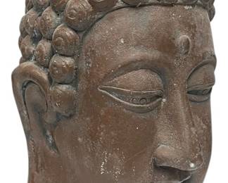 13 Clay Buddha Head Sculpture