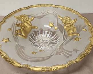 Vintage Mikasa Frosted Crystal Bowl