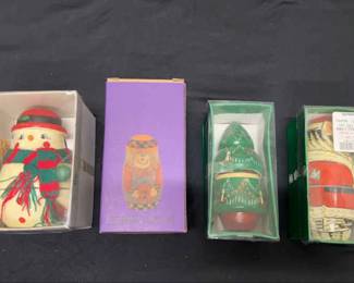 4 Wooden Matryoshka Dolls Seasonal Figures