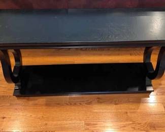 Black Wood Entry Table by DongHe Furniture Co.