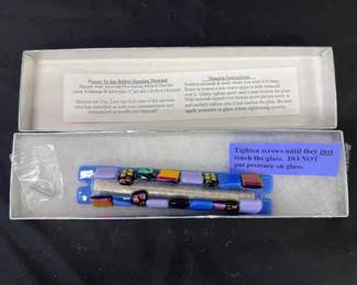 Mezuzah Master Prayer In Blue Decorative Case with Instructions