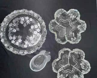 Vintage Grape Berry Serving Dishes