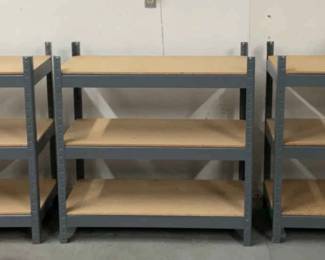 Three, 3 Tier Boltless Shelving Units