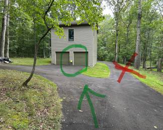 The Sign-Up sheet is outside the garage doors. 