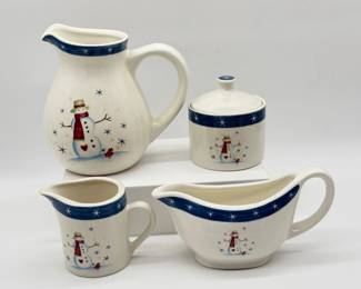 21 HolidayHomeSnowmanCeramicSet