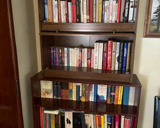 48 2PieceWoodenBookShelfFullofBooks