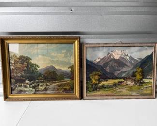 27 SetofFramedArtPiecesSigned