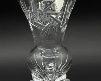 71 LeadCrystalVasewTriFootedBase