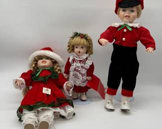 37 CollectionofVintageChristmasDolls
