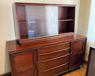 46 1950sSculpturalMahoganyCredenza