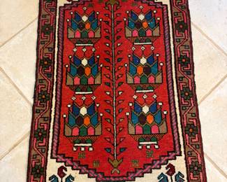 #17 Iran hand knotted rug 120x77 $125.00