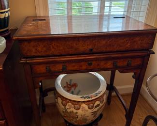 * #87 Theodore Alexander Birdseye Maple Desk 27"x17"x34" $150.00